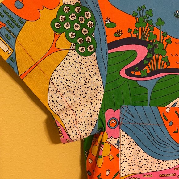 Blue Platypus Landscape Jumpsuit in Rainbow Farm - Picture 5 of 13